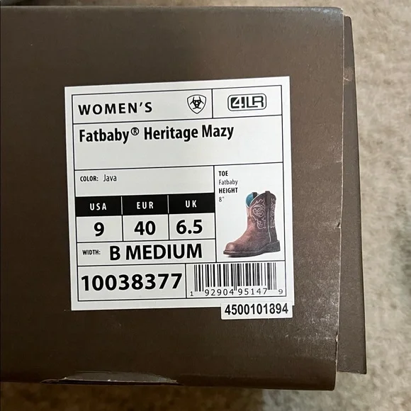 Ariat Brown Boots with Turquoise Accents - Picture 5 of 5